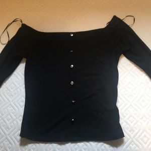 Black long sleeve top